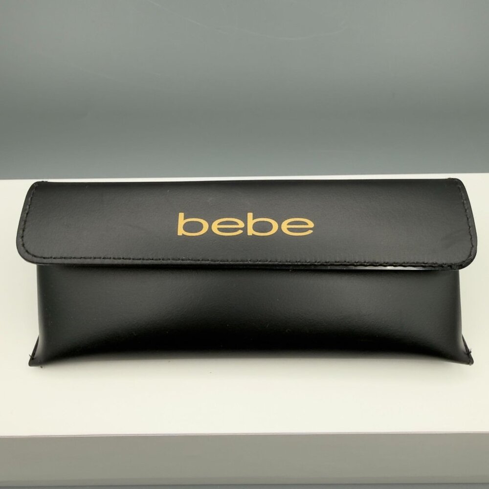 Bebe Eyeglasses Sunglasses Case Black Semi Hard Snap Medium